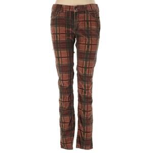Free People Vintage Plaid Corduroy Skinny Pants